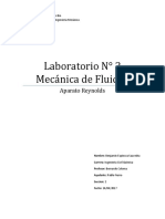 Laboratorio 2 Mecánica de Fluidos Aparato Reynolds