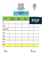 Summary of Scores Lesson Plan: Lesson Plan Effectiveness Timeliness Efficiency Total Score Rating