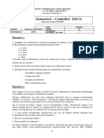 Contrôle C2S2 Architecture Client Serveur PDF