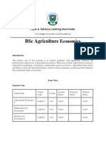 BSC Agriculture: Economics