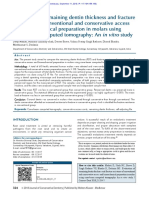 1 Cbct-Evaluation of Remaining Dentin Thickness and Fracture Resistance of Conventional and Conservative Access and Biomechanical Preparation in Molars Using Cone-beam Computed Tomography- An in Vitro Study