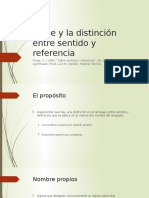 Frege y La Distinción Entre Sentido y Referencia