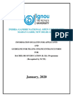 January, 2020: Indira Gandhi National Open University