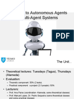 Introduction To Autonomous Agents and Multi-Agent Systems