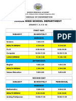 Exam Schedule JHS (2020)