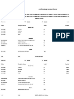 Analisis de Costos Unitarios Coberturas