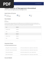 Indian Institute of Management Ahmedabad: (PGP Food and Agribusiness Management)