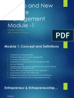 Startup and New Venture Management Module - 1: Content Prepared by Prof. Chinmoy Goswami