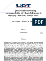 A Simple Method For Derivatizing The Surface of Silica Gel With Aldehyde Groups by Employing A New Alkoxy Aldehyde Silane