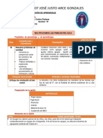 Sesión de Aprendizaje de Multiplicación