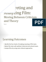 Interpreting and Analyzing Film:: Moving Between Criticism and Theory