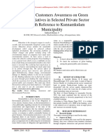 A Study On Customers Awareness On Green Banking Initiatives in Selected Private Sector Banks With Reference To Kunnamkulam Municipality