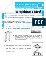 15 Ficha Cuales Son Las Propiedades de La Materia para Cuarto de Primaria