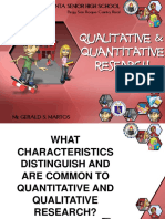 Qualitative & Quantitative Research: Brgy. San Roque Cainta, Rizal