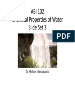 03 - Chemical Properties of Water