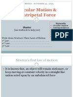 Circular Motion & Centripetal Force: Starter