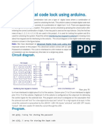 Simple Digital Code Lock Using Arduino.: Circuit Diagram