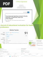 Critical Appraisal: Kelompok 1 Any Fitriyani Cecilia Felicia Chandra Fransiskus Aryo Pratomo