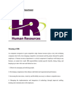 Description of HR Department