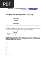 Reciprocating Compressor Capacity: Start Page PE Tools