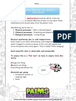 Physical Weathering - Student Worksheet