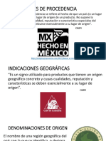 Indicaciones de Procedencia