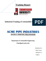 Training Report: Industrial Training of Automobile Engineering