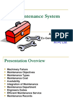 Maintenance Planning Systems