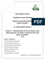 Práctica 1. Estandarización de HCL Con Na2CO3 Como Patrón Primario y de NaOH y de KOH Con HCL Como Patrón Secundario.