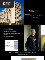 Taller III: Exposición: Conjunto Habitacional de Marsella (Le Corbusier)