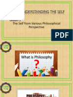 Lesson 1: The Self From Various Philosophical Perspective