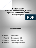 Pertemuan 01 Definisi, Karakteristik, Contoh Aplikasi Sistem Informasi Geografi (SIG)