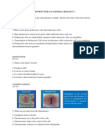 Assessment For SHS GenBio I