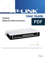 TD-8816 ADSL2/2+ Ethernet Router