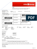 Lion Air Eticket Itinerary / Receipt: Matrejo/Matrejo MR