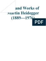 Life and Works of Martin Heidegger (1889-1976)