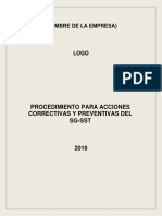 Procedimiento de Acciones Correctivas y Preventivas