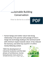 Sustainable Building Conservation