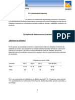 Definiciones de Administracion Financera y Objetivos Act 0