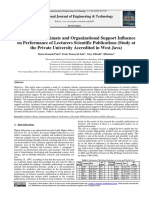 Ratna Komala Putri, FBM, UTama. The Academic Climate and Organizational Support Influence On Performance of Lecturers Scientific Publications (Study at The Private University Accredited in West Java)