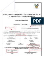 Ejemplo de Llenado de Acta APF