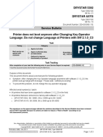 DRYSTAR 5302 - Service Bulletin No (1) - 21 - Do Not Change Key Operator Language at Printers With SW 2.1.0 C3