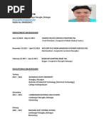 Kim Joseph G. Bentir: Employment Background