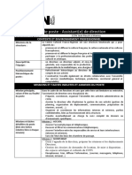 Fiche de Poste Assistant de Direction