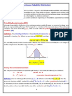 Continuous Probability Distribution.