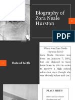 Biography of Zora Neale H