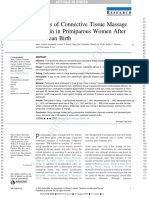 Effects of Connective Tissue Massage On Pain in Primiparous Women After Cesarean Birth