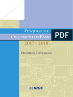 IBGE. Pesquisa de Orcamentos Familiares (POF) 2017-2018 PDF