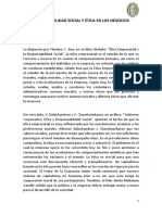 Responsabilidad Social y Ética en Los Negocios