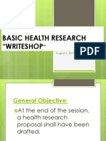 Basic Health Research Writeshop